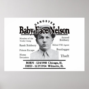 Póster Cara Nelson del bebé del gángster