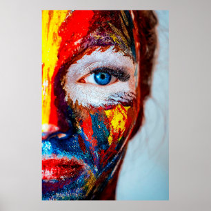 Póster Cara pintada