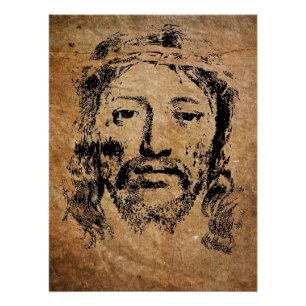 Póster Cara sagrada de Jesucristo