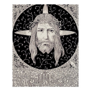 Póster Cara sagrada de Jesucristo
