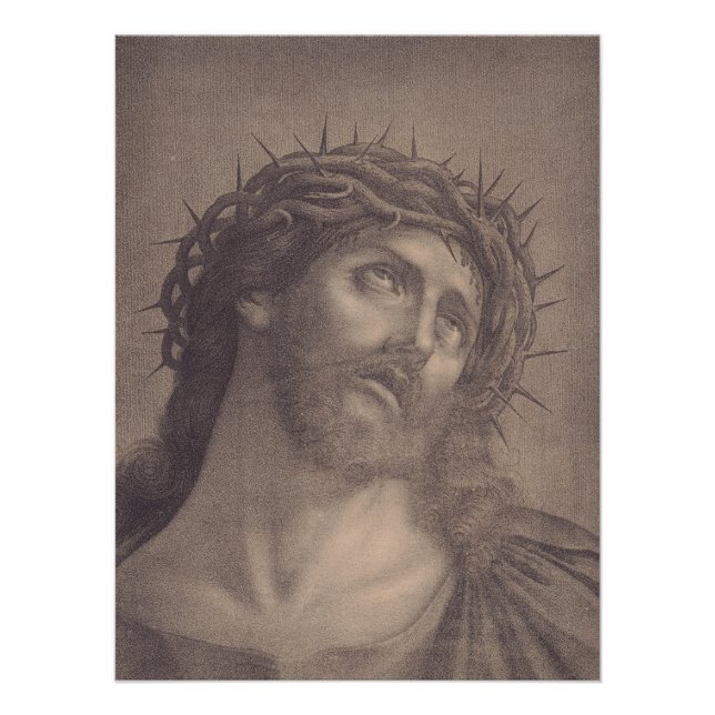 Póster Cara sagrada de Jesucristo (Anverso)