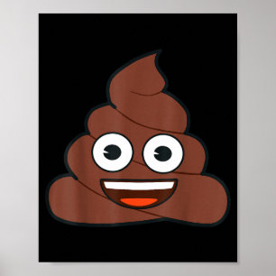 Póster Cara sonriente amarilla feliz Emoji Op