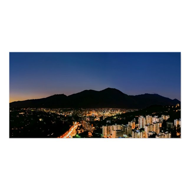 Póster Caracas de noche (Anverso)