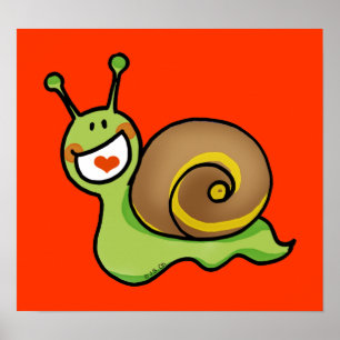 Póster Caracol verde