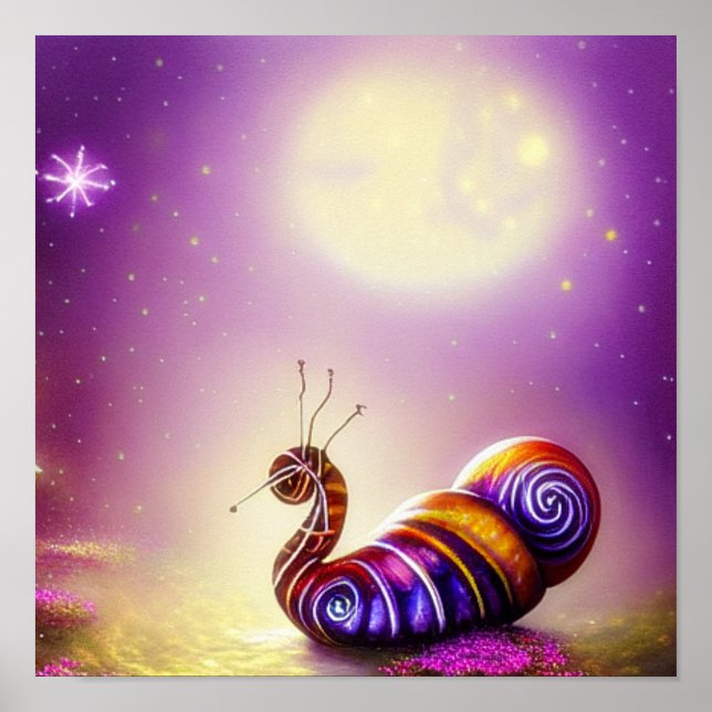 Póster Caracol y luna  (Frente)