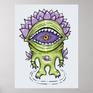 Póster Carácter de planta alienígena - Creatura de astron