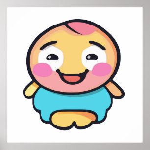 Póster Carácter Kawaii Adorable - Personalizado Cute