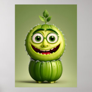 Póster Carácter pepino gracioso