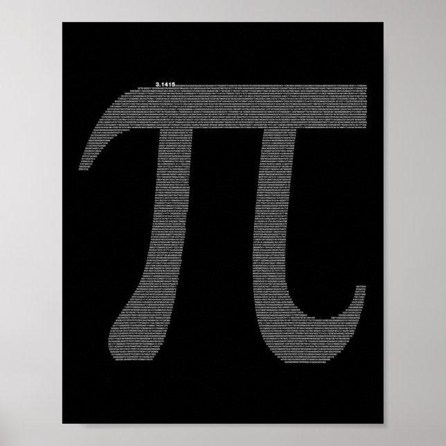 Póster Carácter Pi Con 10 (Frente)