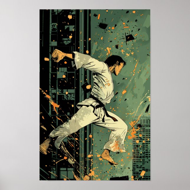 Póster Carácter principal de Karate Kid Poster de estilo  (Frente)
