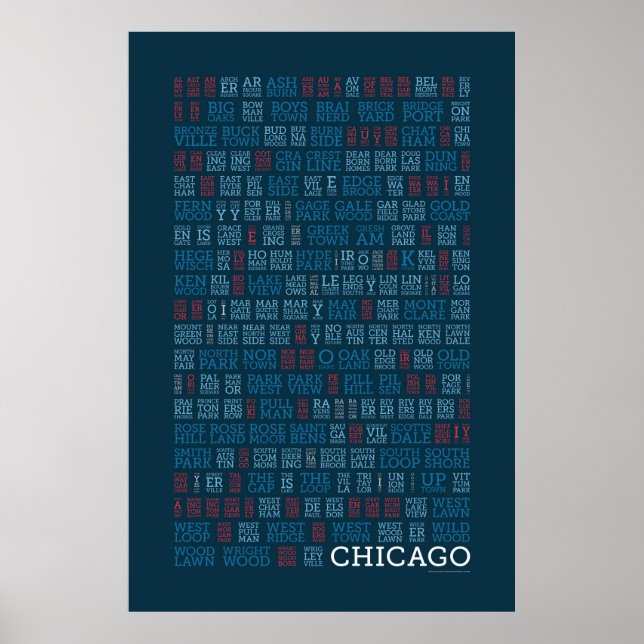 Póster Carácter silábico de Chicago (Frente)