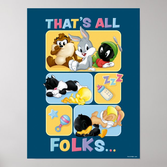 Póster Caracteres de Baby Looney Tunes | Todos son person (Frente)