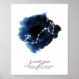 Póster Caracteres de constelación de Scorpio