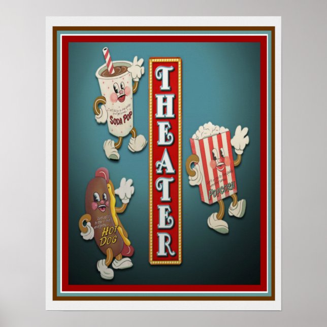 Póster Caracteres de la barra de aperitivos del teatro Im (Frente)