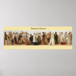 Póster Caracteres de Shakespeare