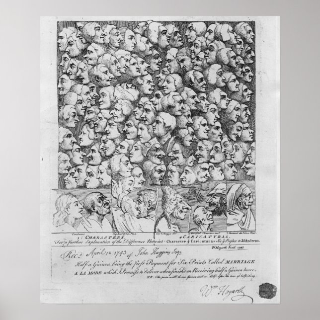 Póster Caracteres y caricaturas (Frente)