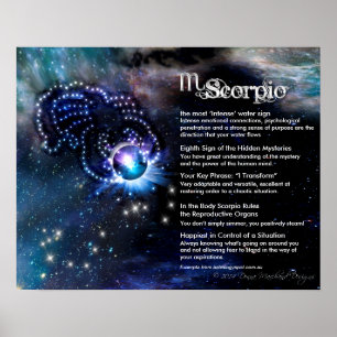 Póster Características de Escorpio