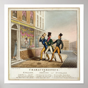 Póster Características - Inglaterra, Irlanda y Escocia, e