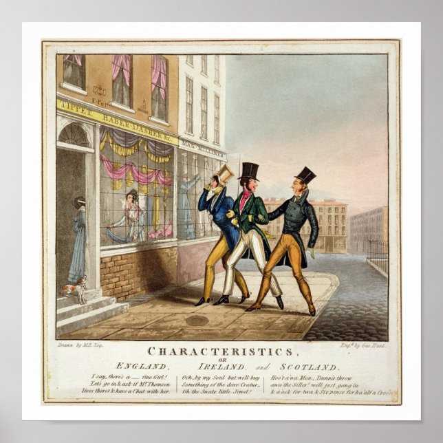 Póster Características - Inglaterra, Irlanda y Escocia, e (Frente)