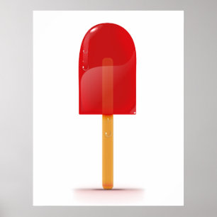 Póster Caramelo de Hielo Rojo