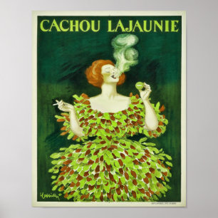 Póster Caramelo de regaliz Cachou Lajaunie de los años 20
