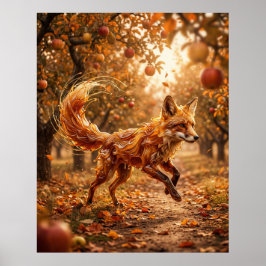 Póster Caramelo Fox Orchard Run