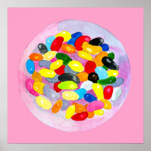 Póster Caramelos coloridos dulces gelatinas