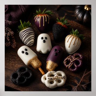 Póster caramelos de Halloween se derriten