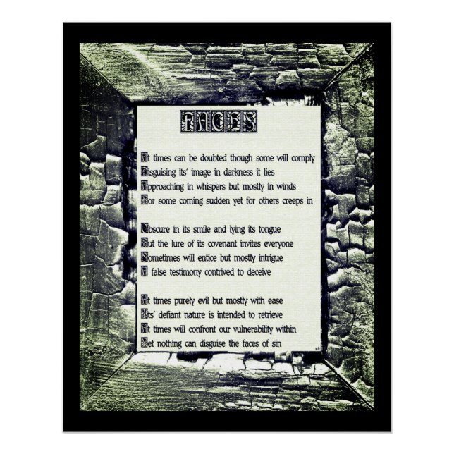 Póster Caras (Anverso)