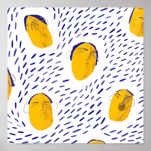 Póster Caras amarillas (Frente)