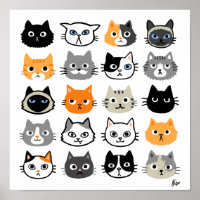 Caras de gato | Gatos curos, divertidos y enojados