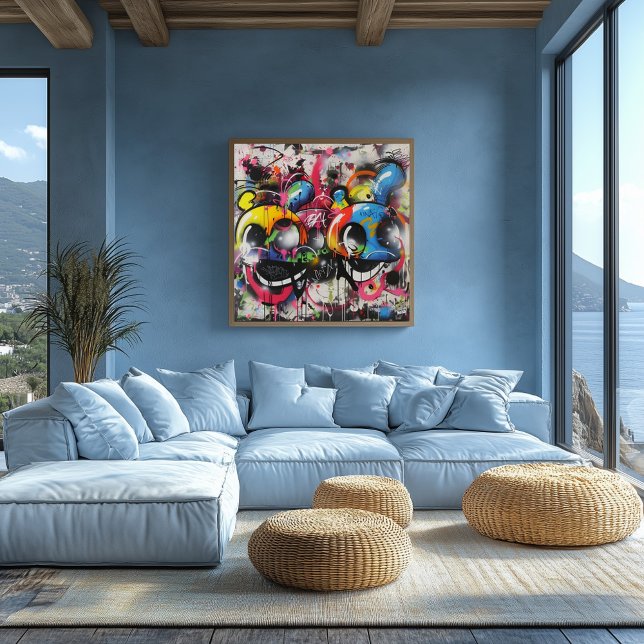 Póster Caras divertidas: Arte urbano colorido (Subido por el creador)