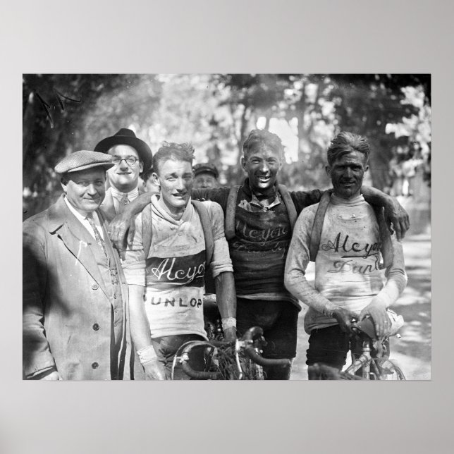 Póster Caras fangosas Tour de Francia 1928 después de la  (Frente)