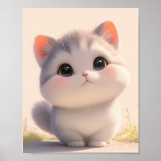 Póster Caras flufadas de gato