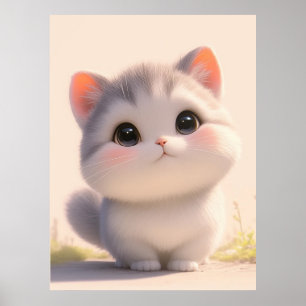 Póster Caras flufadas de gato