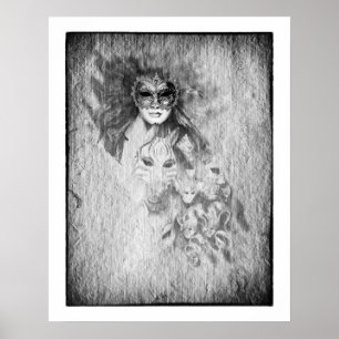 Póster Caras ocultas y más allá de la máscara/Venecia