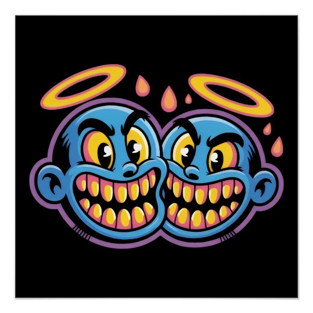 Póster Caras sonrientes. (Anverso)