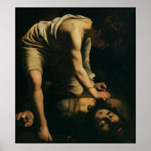 Póster Caravaggio - David y Goliat