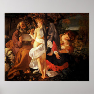 Póster Caravaggio - Descanso en la huida a Egipto 1597