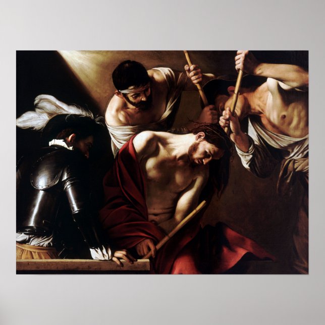 Póster Caravaggio El coronamiento con los ánimos (Frente)
