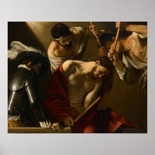 Póster Caravaggio - El coronamiento con los tiernos (Frente)