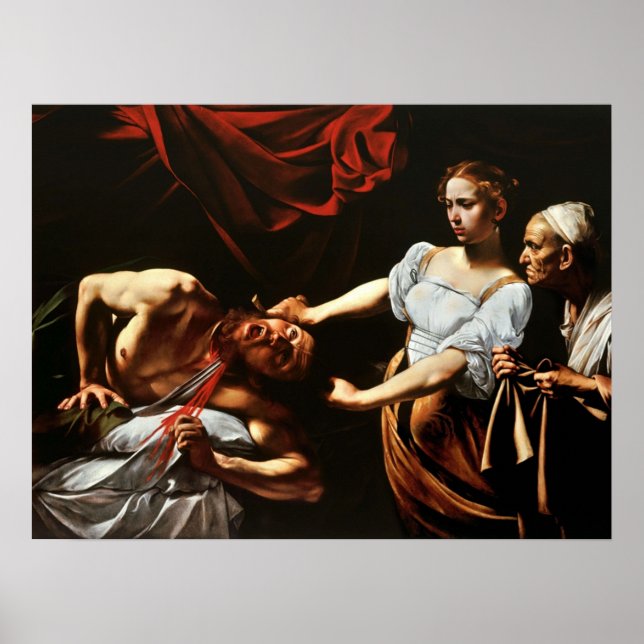 Póster Caravaggio Judith Becapitando Holofernes 1599 (Frente)