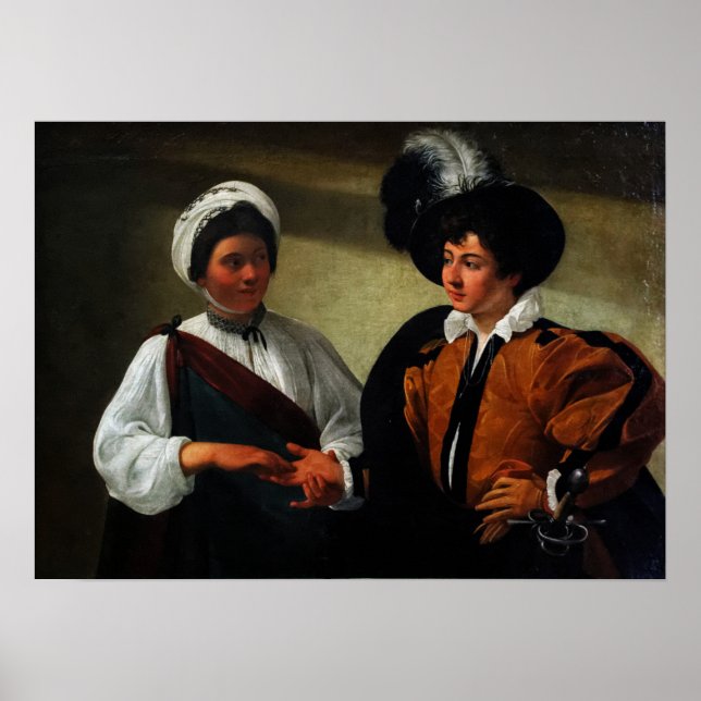 Póster Caravaggio - La adivina (Frente)