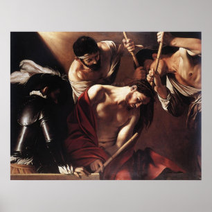 Póster Caravaggio la coronación con las espinas