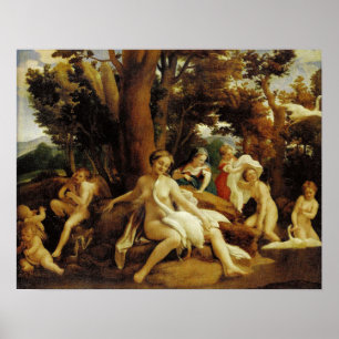 Póster Caravaggio - Leda Con El Cisne