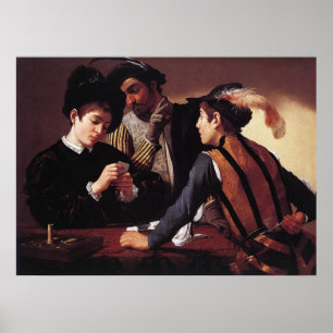 Póster Caravaggio Los Cardsharps