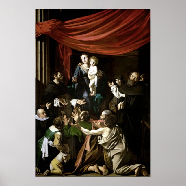 Póster Caravaggio Madonna del Rosario (Frente)