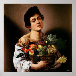 Póster Caravaggio - Niño con cesta de fruta (1593)