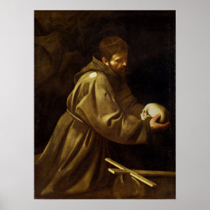 Póster Caravaggio - Oración de Francisco