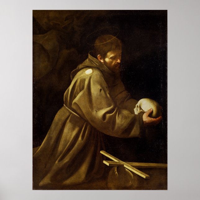 Póster Caravaggio - Oración de Francisco (Frente)